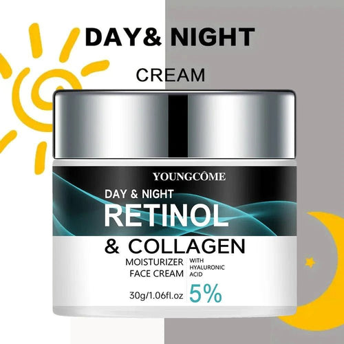 Mandotos Youngcome Retinol Cream jar showing smooth, nourishing cream for skin elasticity, luster, and improved texture.