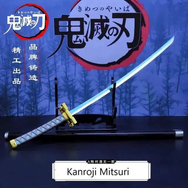 Mandotos Zenitsu Agatsuma katana toy with detailed handle and blade, perfect for fans of Demon Slayer anime.