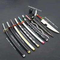 Mandotos Zenitsu Agatsuma katana toy with detailed handle and blade, perfect for cosplay or display.