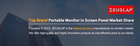 MANDOTOS ZEUSLAP 18.5-inch portable gaming monitor with 1920x1080p, 100Hz, HDMI, Type C for gaming consoles and PC.