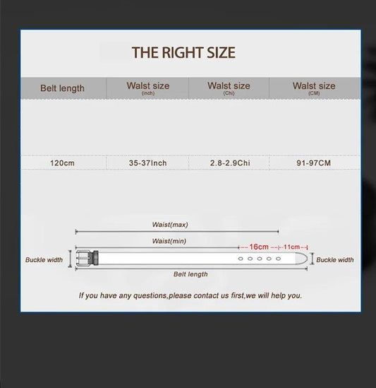 Men Leather Belt Metal Car Automatic Buckle Work Belt High Quality Men 120cm Leather Belt Business - MANDOTOS