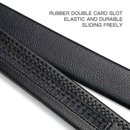 Men Leather Belt Metal Car Automatic Buckle Work Belt High Quality Men 120cm Leather Belt Business - MANDOTOS