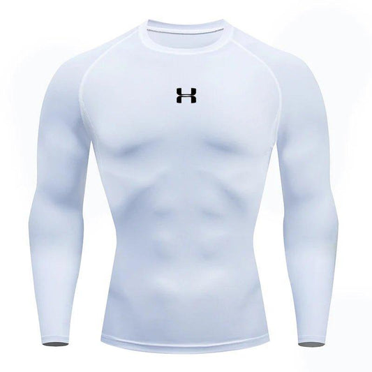Men Running Compression T-shirt Long sleeves Sport Tees Gym Fitness Sweatshirt Male Jogging Tracksuit Homme Athletic Shirt Tops - MANDOTOS