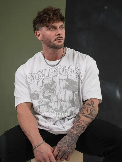 Men T-shirts Summer New Sports Leisure Cotton Round Neck Fashion Loose And Comfortable Clothing Gym Running Shirts man - MANDOTOS