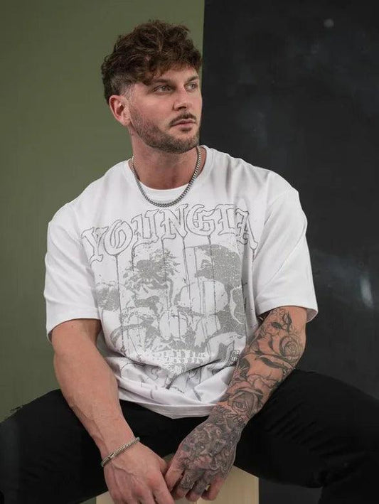 Men T-shirts Summer New Sports Leisure Cotton Round Neck Fashion Loose And Comfortable Clothing Gym Running Shirts man - MANDOTOS