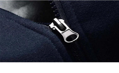 Men's autumn and winter sports set hooded casual cardigan jacket outdoor thickened warm sports shirt+pants two-piece set -