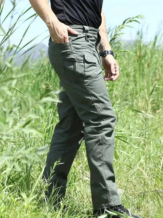 Men's Outdoor Multi Functional Tactical Pants, Multi Pocket Outdoor Hiking Sweatpants, Water-repellent, wear-resistant - MANDOTOS