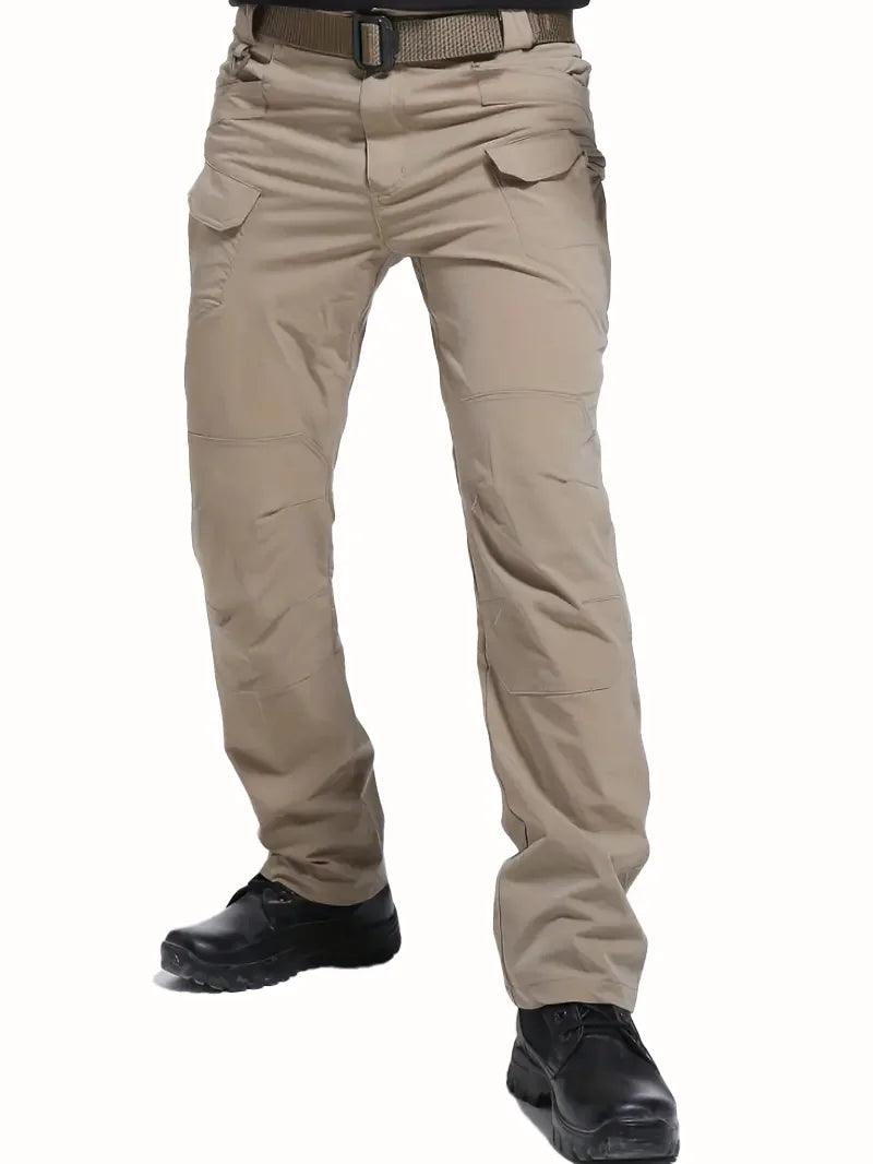 Men's Outdoor Multi Functional Tactical Pants, Multi Pocket Outdoor Hiking Sweatpants, Water-repellent, wear-resistant - MANDOTOS