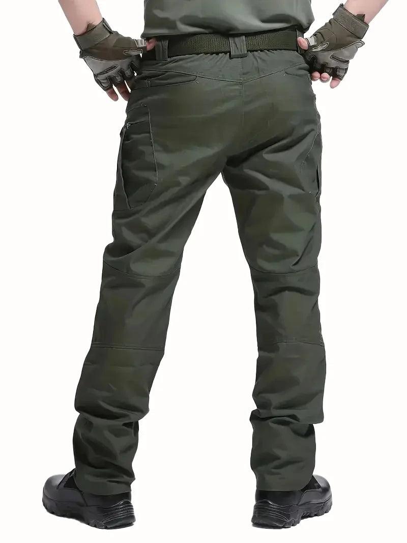 Men's Outdoor Multi Functional Tactical Pants, Multi Pocket Outdoor Hiking Sweatpants, Water-repellent, wear-resistant - MANDOTOS