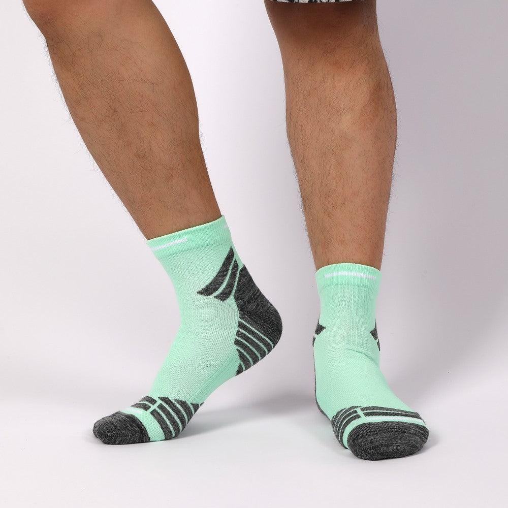 Men's Padded Ankle Socks, 6 Pairs In A Pack. Sports Running Socks. Men's And Women's Round-neck Running Socks - MANDOTOS