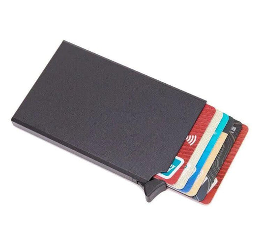 Men's RFID Slim Carbon Fiber Money Clip & Card Holder - MANDOTOS
