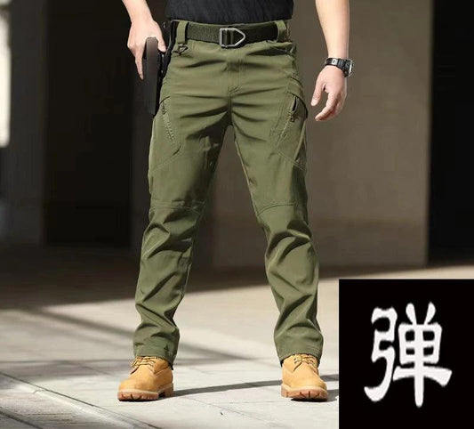 Men's Spring Autumn Tactical Cargo Elastic Pants Combat Trekking Hiking Camping Climbing Run Sport Cycling Work Outdoor Trousers - MANDOTOS