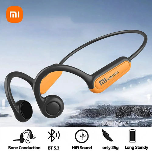 Xiaomi Mijia Bone Conduction Earphones with Bluetooth 5.3, waterproof design, sports-ready headphones for running and driving.