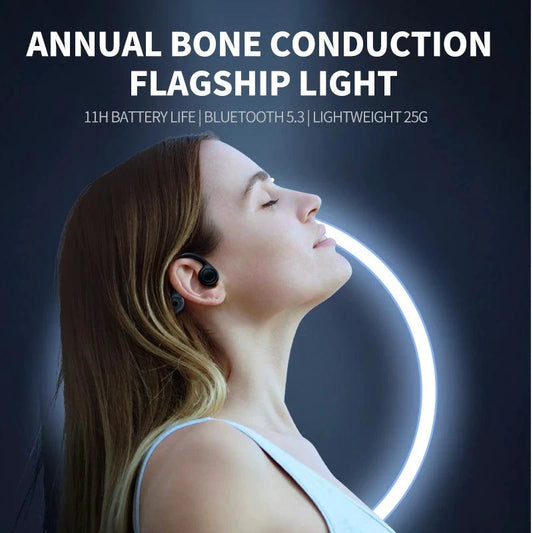 Xiaomi Mijia Bone Conduction Earphones with Bluetooth 5.3, waterproof design, sport-ready headphones for running and driving.