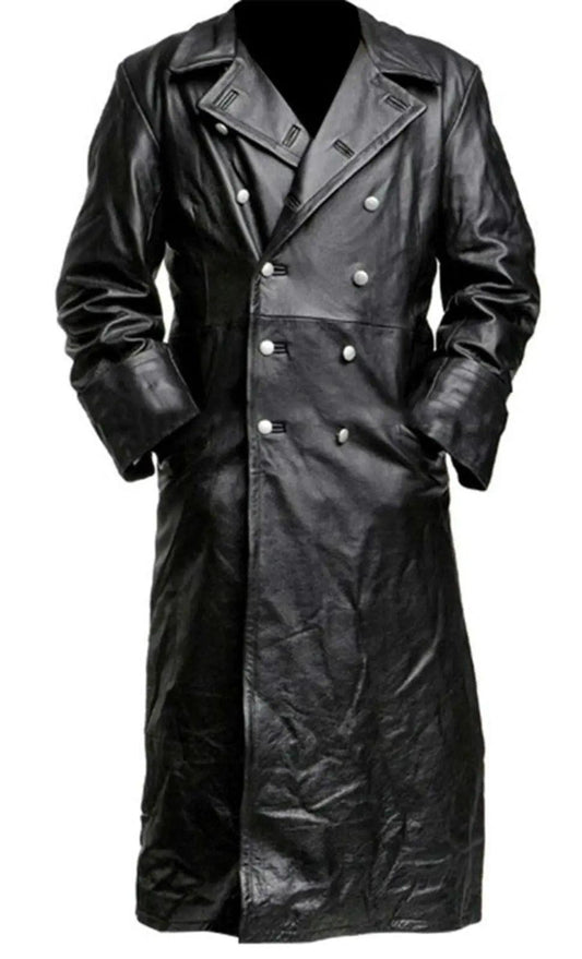 Midnight Leather Trench - MANDOTOS