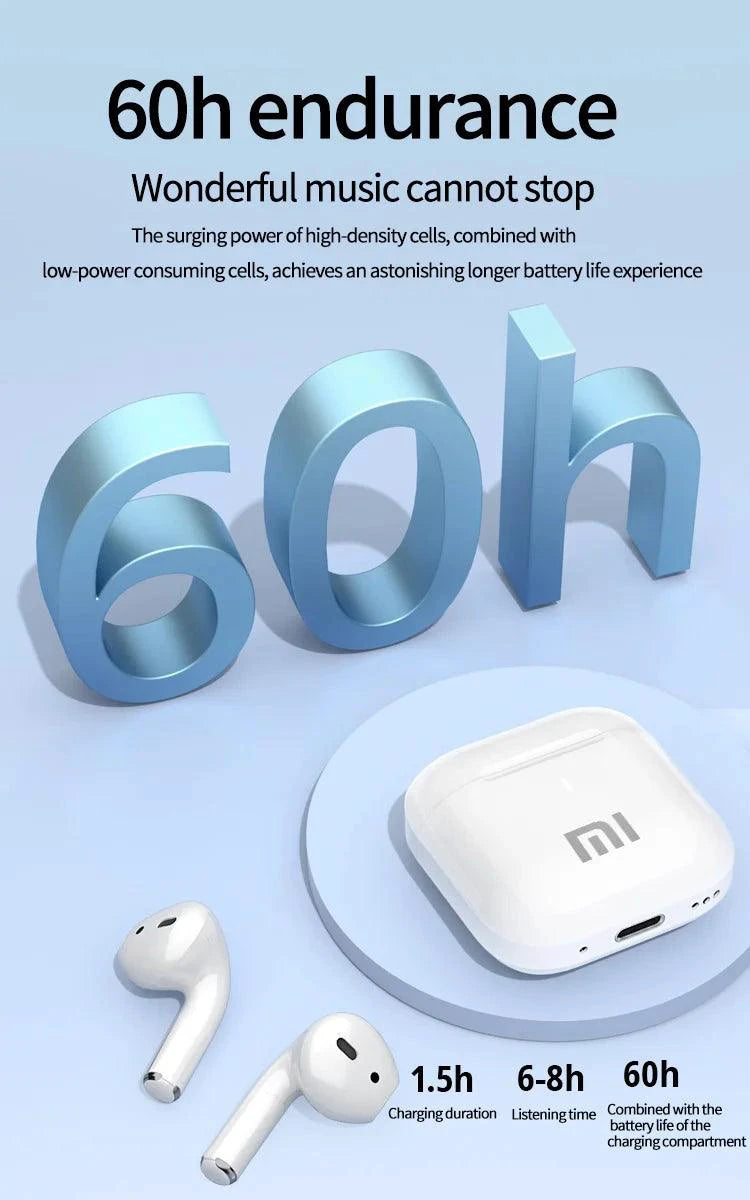 MIJIA Xiaomi AP05 true wireless earbuds with HIFI stereo sound, Bluetooth 5.3, sport design, and built-in microphone for Android and iOS.