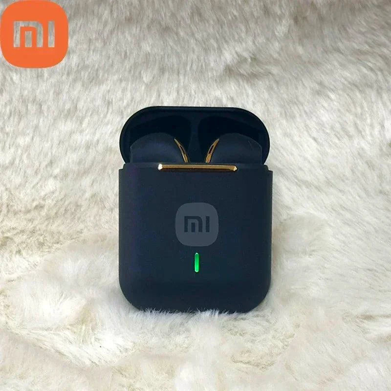 Xiaomi J18 true wireless earbuds with noise cancelling, HiFi stereo sound, microphone, waterproof design, in-ear fit.
