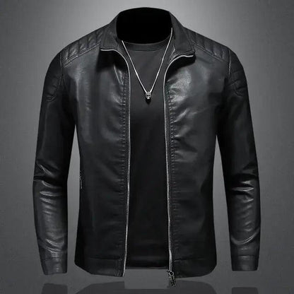 Motorcycle Leather Jacket Men - MANDOTOS