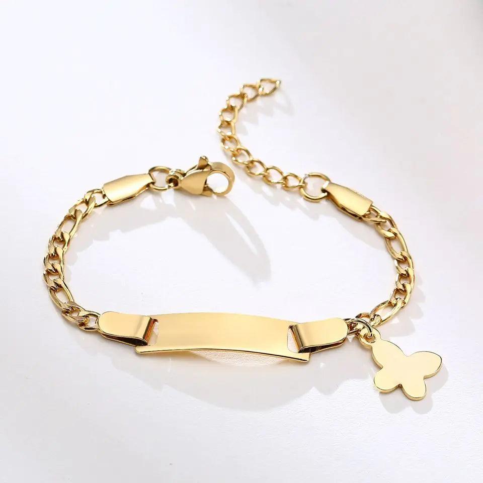 Gold Butterfly Charm Bracelet for Kids - MANDOTOS