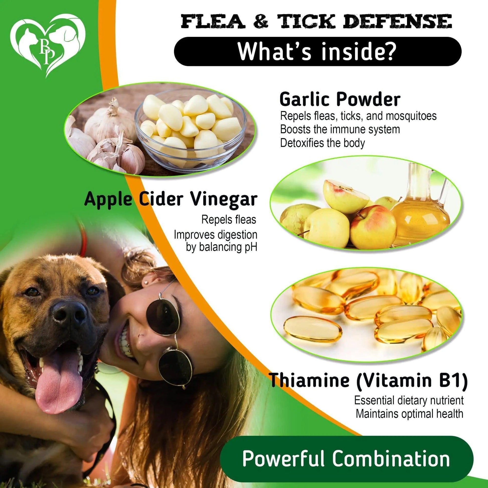 Natural Flea & Tick Defense Chews for Dogs - MANDOTOS