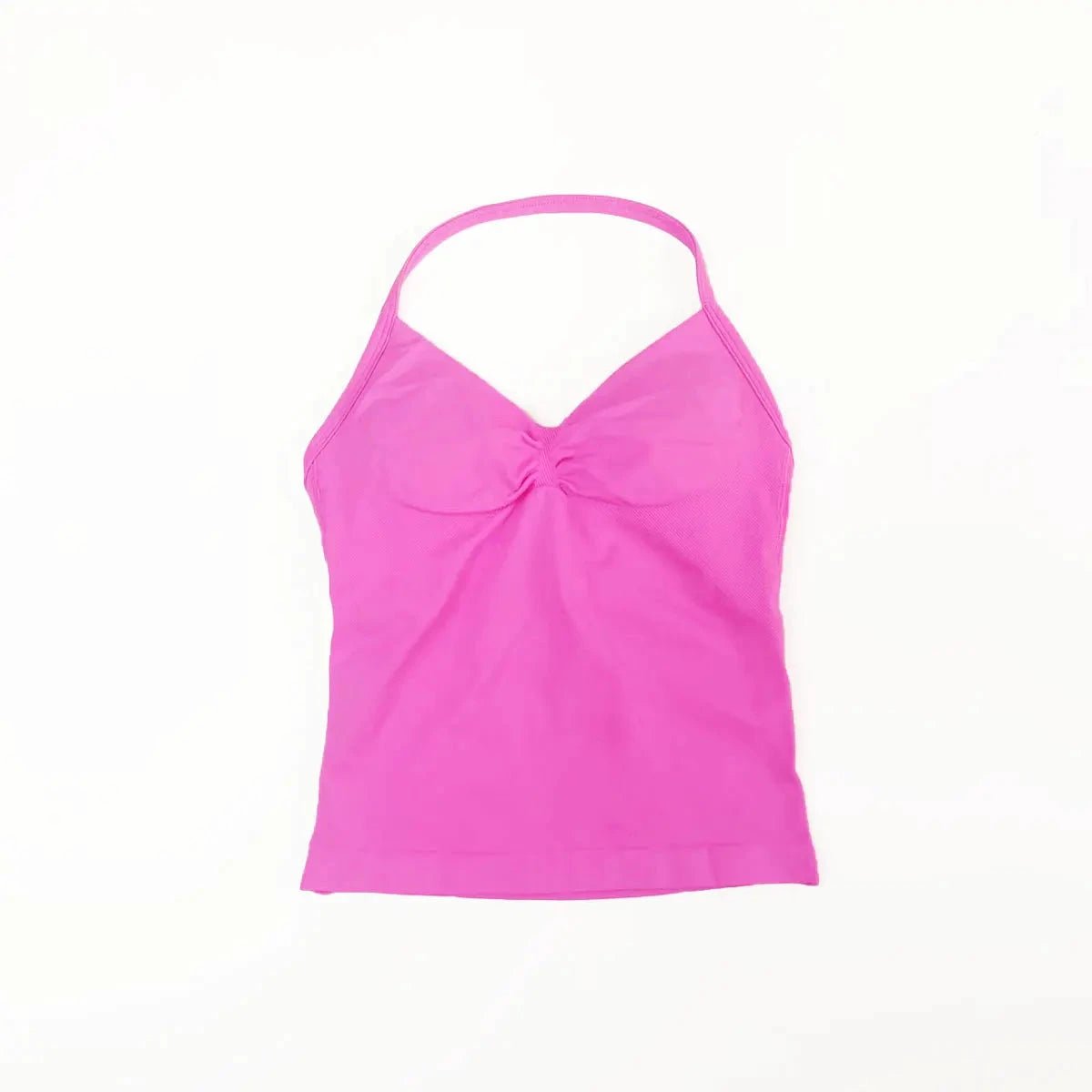 NCLAGEN Impact longline strappy women's fitness yoga tank top with open back design for gym, running, and workout activities.