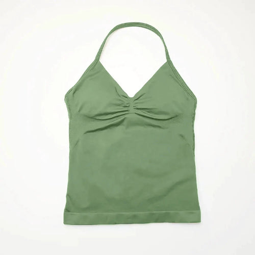 NCLAGEN Impact longline strappy sports yoga vest for women, open-back gym tank top ideal for running and workout sessions