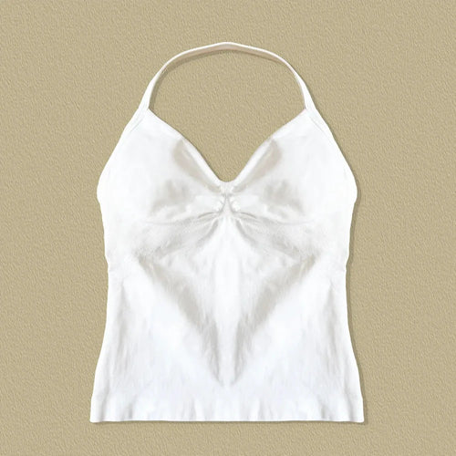 NCLAGEN Impact longline strappy sports yoga vest for women with open back design, ideal for gym, running, and workout activities.