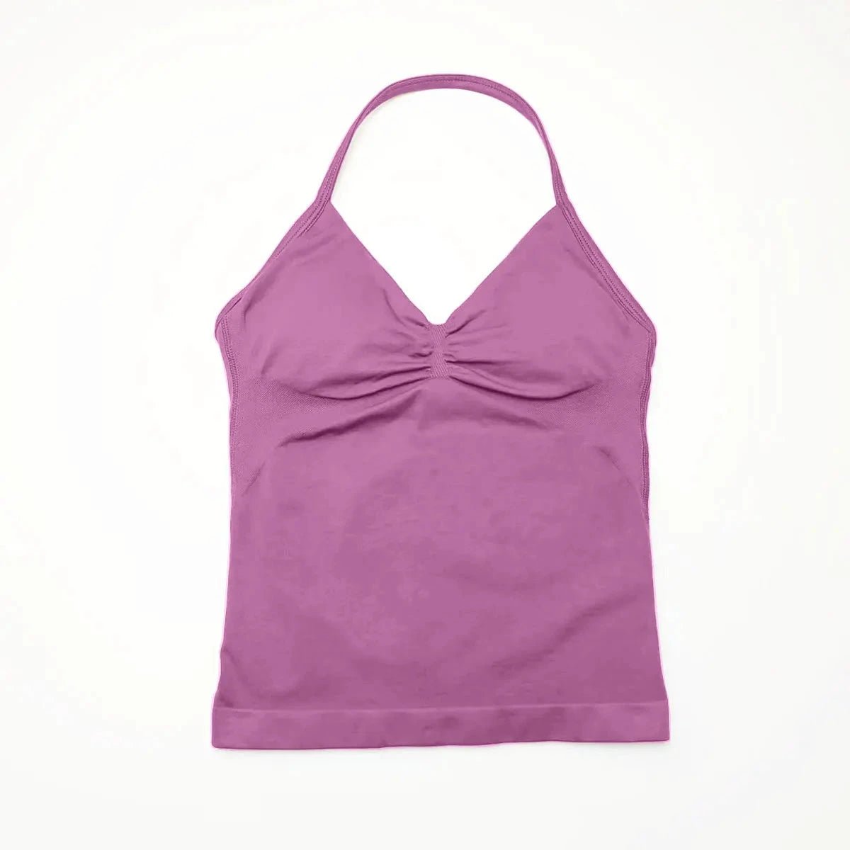 NCLAGEN Impact longline strappy sports yoga vest for women, open-back design, suitable for gym, running, and workout activities.