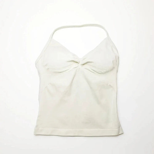 NCLAGEN Impact longline strappy women's sports yoga vest with open back design, ideal for gym, running, and workout activities.
