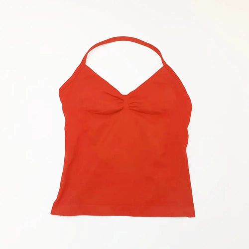 NCLAGEN Impact longline strappy sports yoga vest for women with open back design, ideal for running, gym, and fitness workouts.