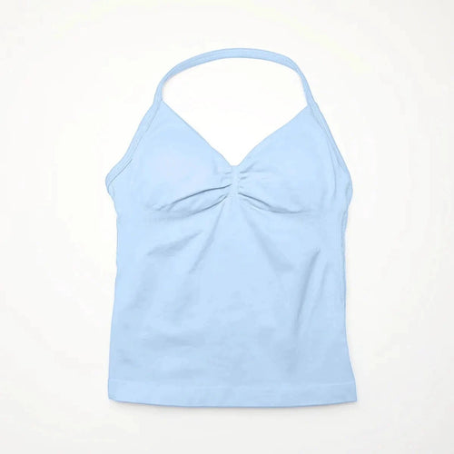 NCLAGEN Impact longline strappy sports yoga vest for women with open back design, ideal for gym, running, and workout activities.