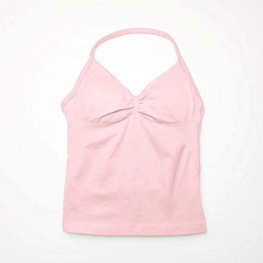 NCLAGEN Impact longline strappy sports yoga vest for women with open back design, ideal for gym, running, and workout activities.
