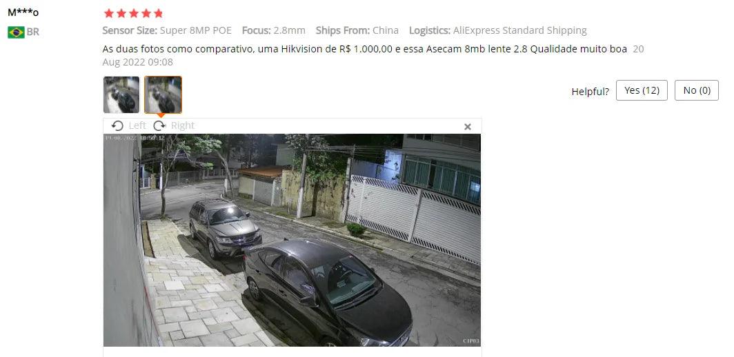 New 4K 8MP IP Camera Audio Outdoor POE H.265 Onvif Metal Bullet Home Color Night Vision Surveillance Camera - MANDOTOS