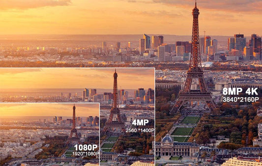 New 4K 8MP IP Camera Audio Outdoor POE H.265 Onvif Metal Bullet Home Color Night Vision Surveillance Camera - MANDOTOS