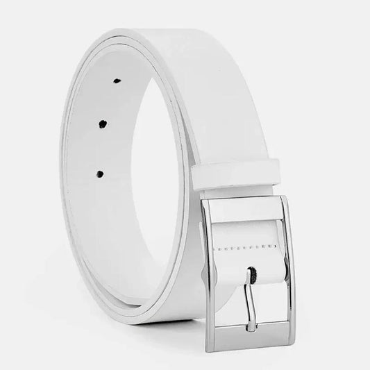 New Luxury Belt for Men PU Leather Belt Metal Pin Buckle High Quality Famous Brand Designer Waist Strap Belts for Jeans Men Belt - MANDOTOS