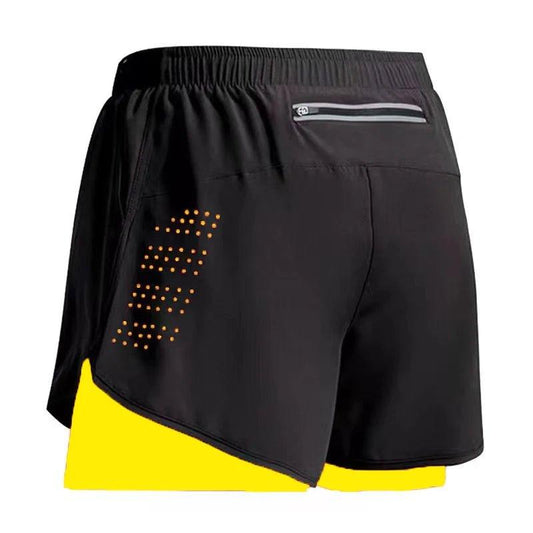 New Men Running Shorts Gym Sports Shorts 2 In 1 Quick Dry Workout Training Gym Fitness Jogging Short Pants Summer Men Shorts - MANDOTOS