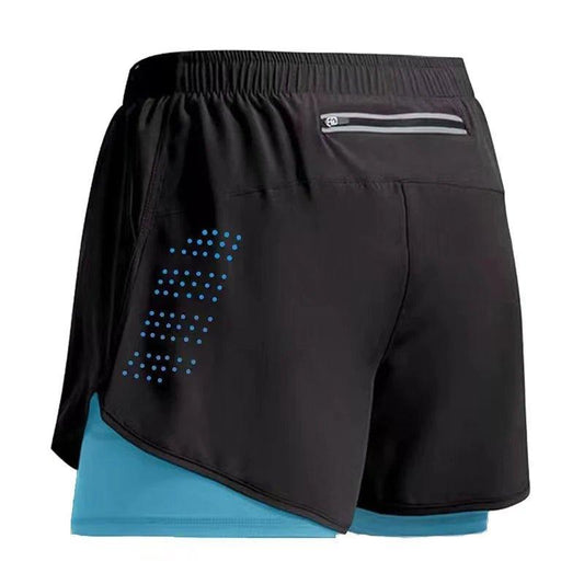 New Men Running Shorts Gym Sports Shorts 2 In 1 Quick Dry Workout Training Gym Fitness Jogging Short Pants Summer Men Shorts - MANDOTOS