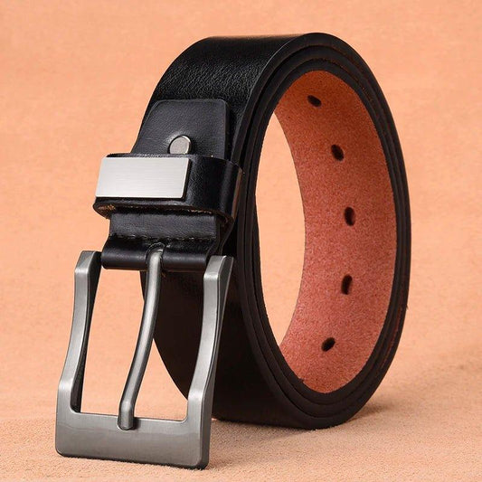 New Men's Cow Leather Belts Luxury Strap Male Belts For Fashion Classice Vintage Pin Buckle High Quality Designer Belt Plus Size - MANDOTOS