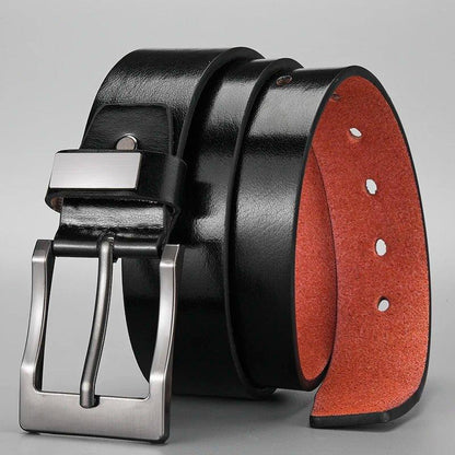 New Men's Cow Leather Belts Luxury Strap Male Belts For Fashion Classice Vintage Pin Buckle High Quality Designer Belt Plus Size - MANDOTOS