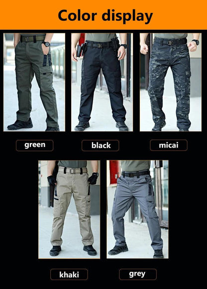 New Tactical Work Pants Men Outdoor Cargo Trousers Multi-pocket Waterproof Pant Autumn Spring Outdoor Workwear Hiking Trousers - MANDOTOS