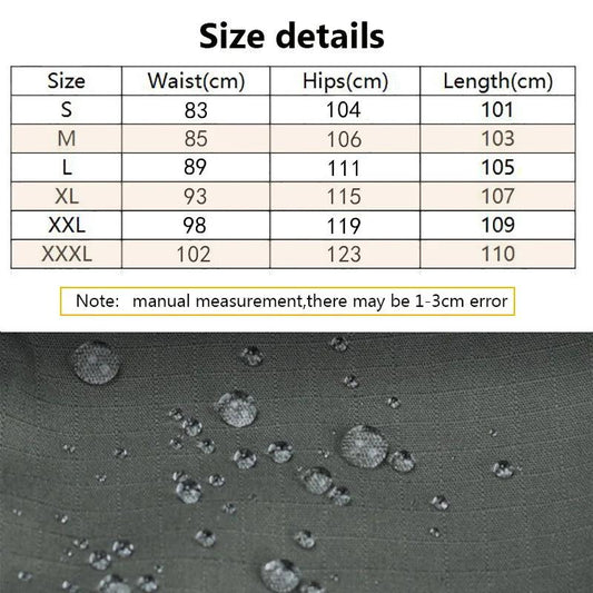 New Tactical Work Pants Men Outdoor Cargo Trousers Multi-pocket Waterproof Pant Autumn Spring Outdoor Workwear Hiking Trousers - MANDOTOS