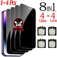 Anti-Spy glass and privacy screen protector for iPhone 16, 15, 14, 13 Pro Max with camera protection, by NHIPPLN.