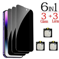 Anti-Spy glass for iPhone 16, 15, 14, 13 Pro Max with privacy screen protector and camera protection film by NHIPPLN.