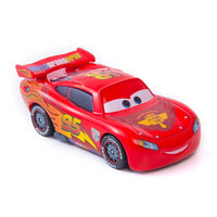 Disney Pixar Cars 1:55 scale metal alloy diecast toy car set featuring Lightning McQueen, Mater, Jackson Storm, and The King.