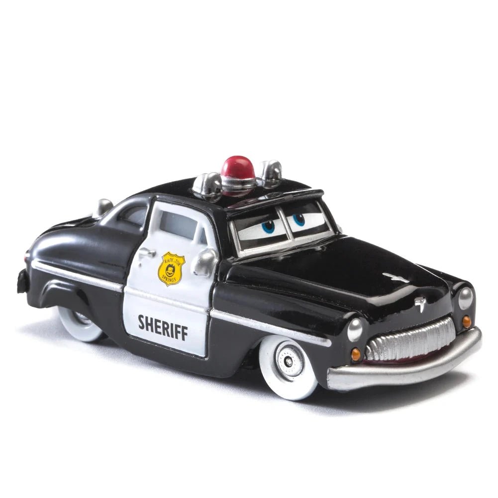 Disney Pixar Cars 1:55 metal alloy diecast toy car set featuring Lightning McQueen, Mater, Jackson Storm, and The King.