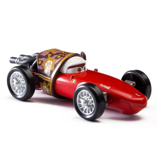 Disney Pixar Cars 1:55 metal alloy diecast toy car set featuring Lightning McQueen, Mater, Jackson Storm, and The King.