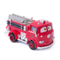 Disney Pixar Cars 1:55 metal alloy diecast toy car set featuring Lightning McQueen, Mater, Jackson Storm, and The King.