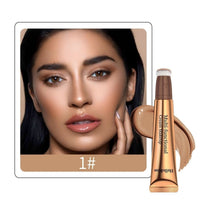 Highlight shading pen with liquid contour formula and sponge head for precise makeup application and natural shadow effects.