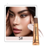 Highlight shading pen with liquid formula and sponge head for contour and shadow makeup application.