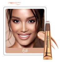 Highlight shading pen with liquid contour shadow formula and sponge tip for precise makeup application.